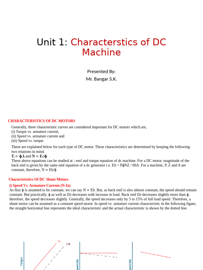 DC 2 Characterstics of DC MC | PDF | Electric Motor | Electrical ...