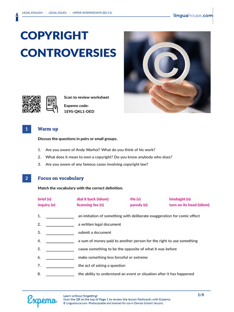 Copyright Controversies British English Student B2 C1 | PDF