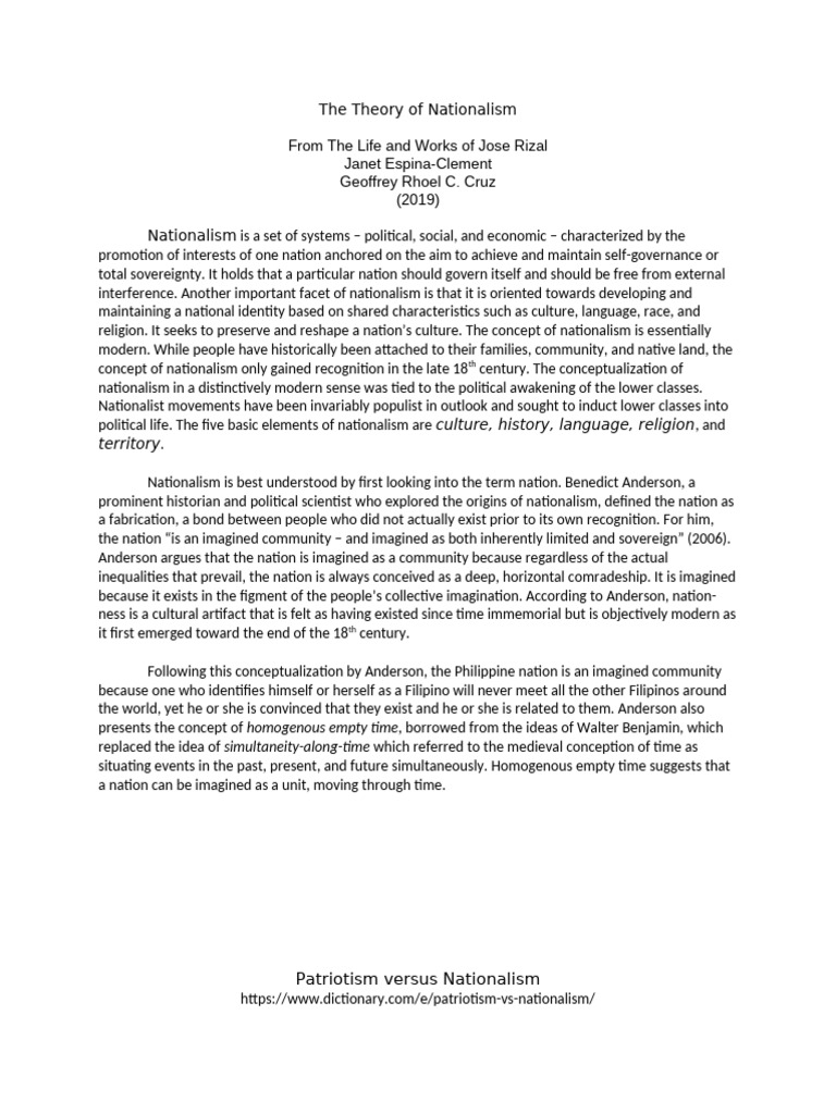 Understanding Nationalism and Patriotism | PDF | Nationalism | Nation