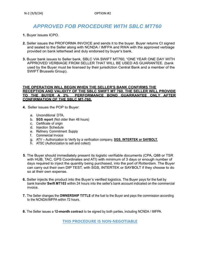 Option 2 - Approved Fob Procedure-Ne - 9 - 9 - 24 | PDF