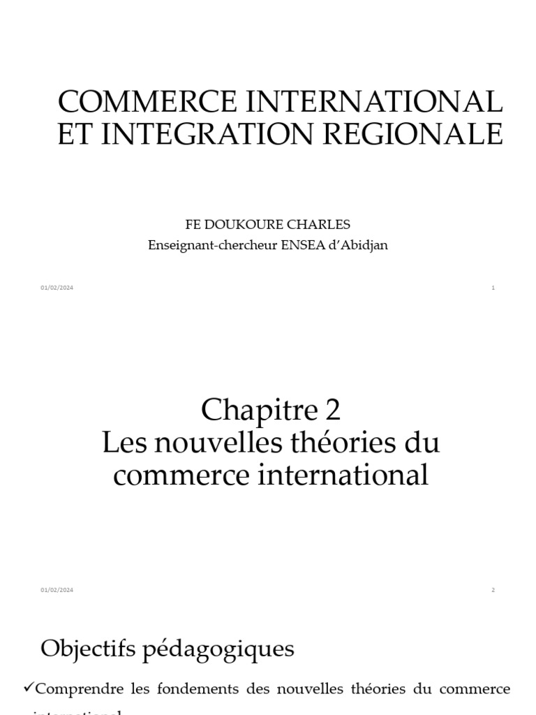 Nouvelles théories du commerce international | PDF | Monopole ...
