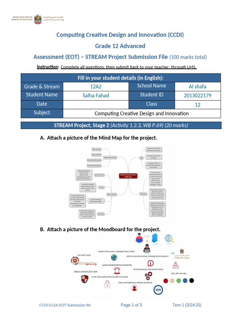 CCDI - T1 - 12 (ADV) - EOT (Assessment) - Submission - File | PDF ...