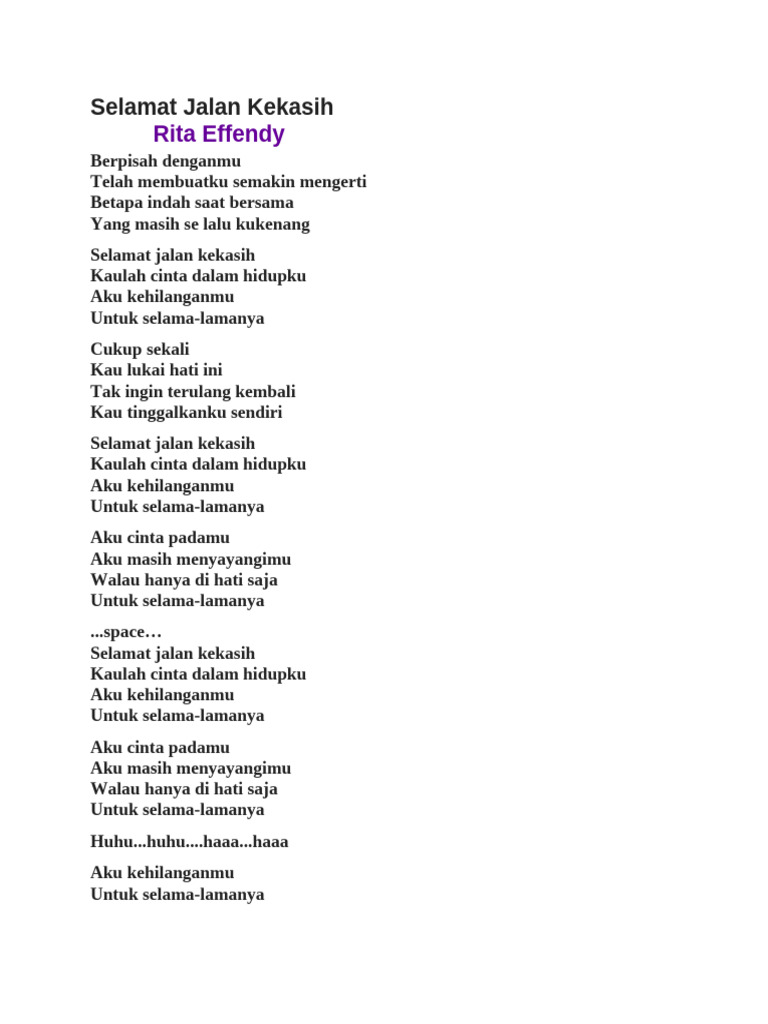 Selamat Jalan Kekasih | PDF