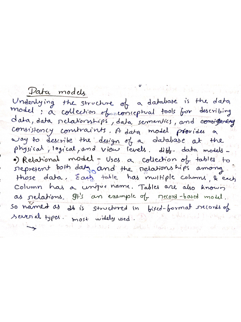 Data Models and Database Language | PDF
