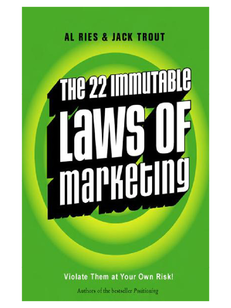 Al Ries Jack Trout 22 Immutable Laws of Marketing 1994 Profile Books | PDF