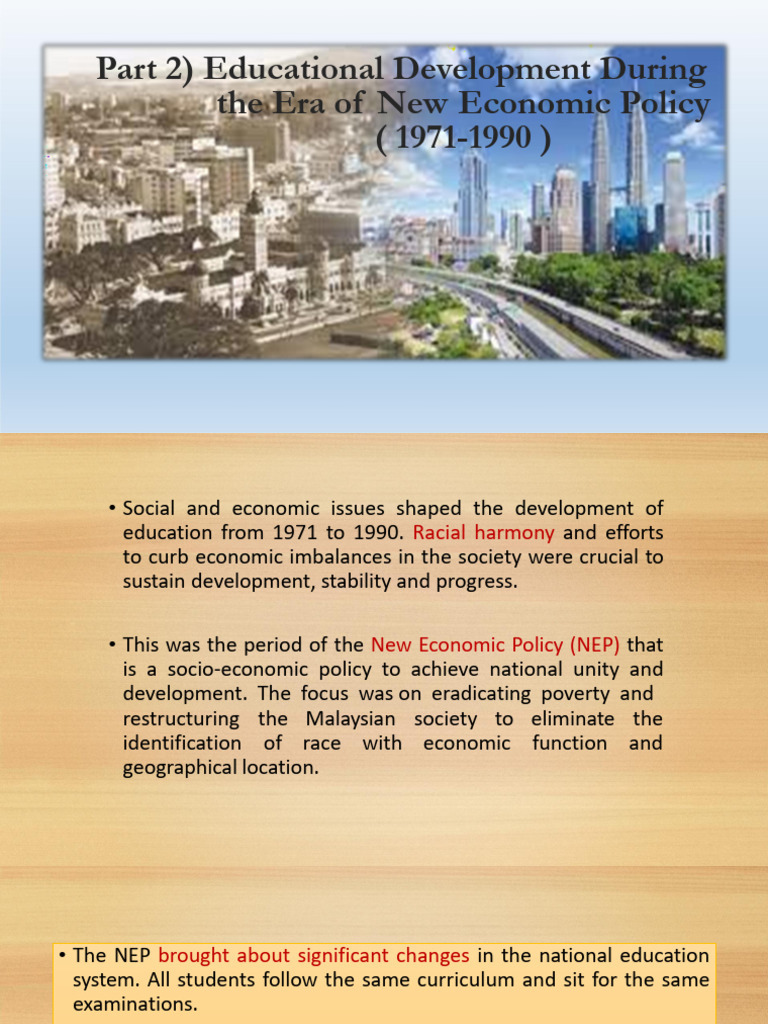 Part 2) Educational Development During The Era of New Economic Policy ...