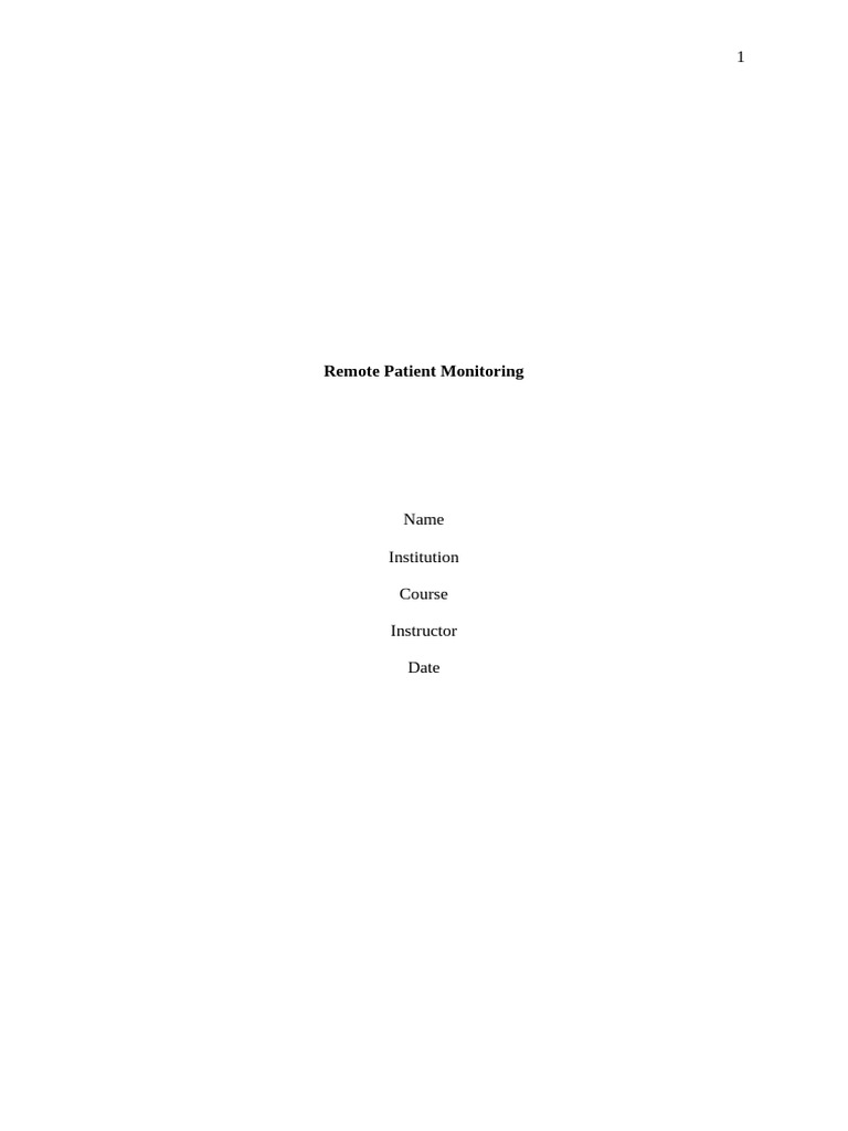 Benefits of Remote Patient Monitoring | PDF | Health Care | Patient Safety