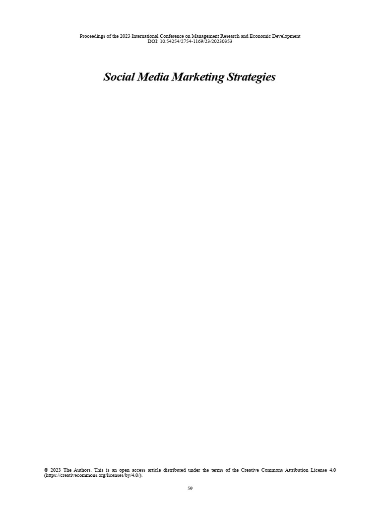 Effective Social Media Marketing Strategies | PDF | Popular Culture ...