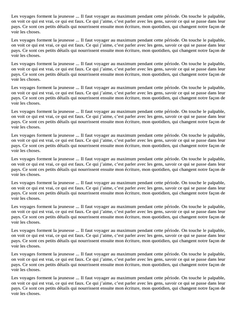 Les voyages forment la jeunesse | PDF