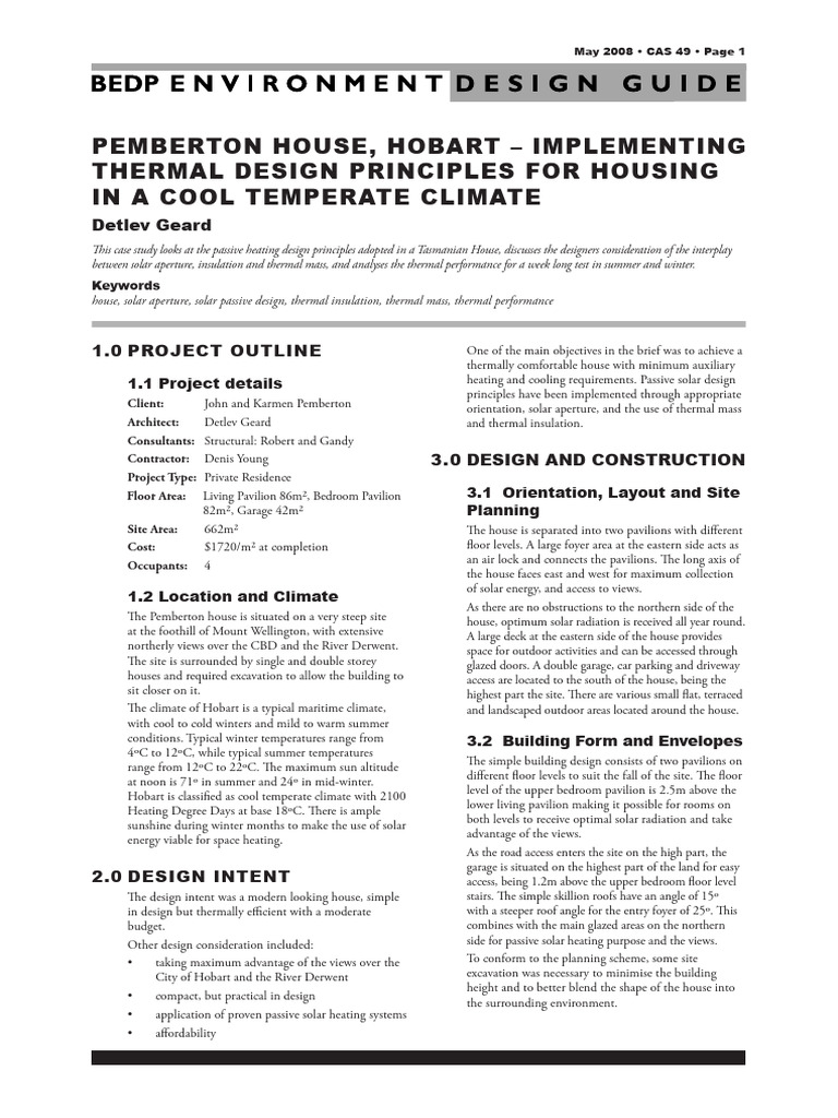 Thermal Design in Pemberton House | PDF | Building Insulation | Civil ...