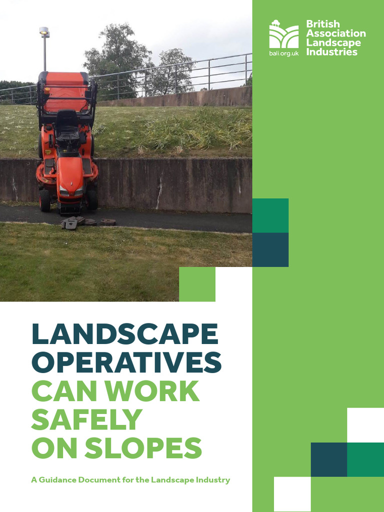 Safe Landscape Work on Slopes Guide | PDF | Occupational Safety And ...