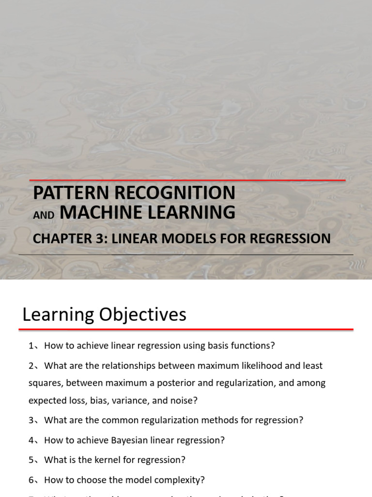 Linear Models for Regression Explained | PDF | Normal Distribution ...