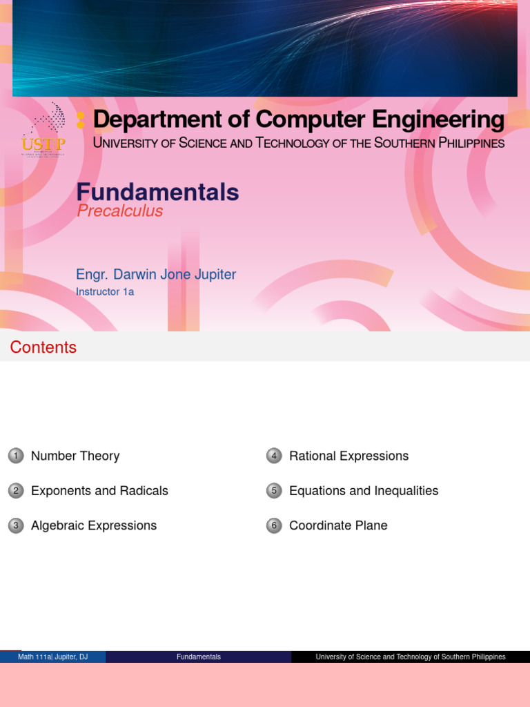Math 110-Fundamentals | PDF | Equations | Polynomial