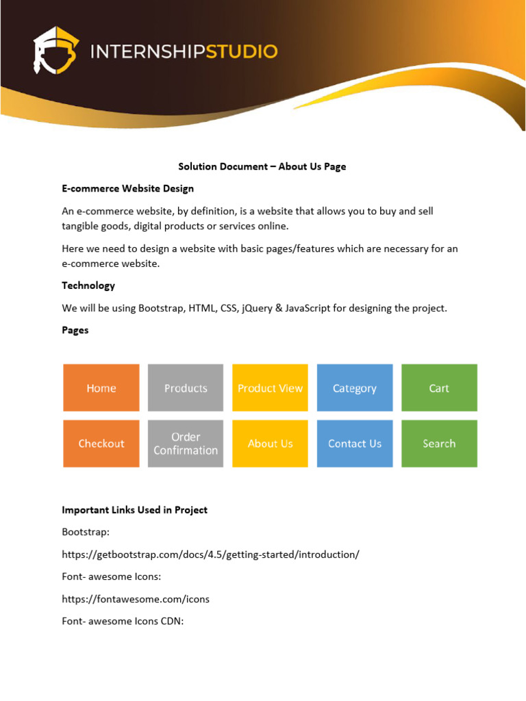E-commerce About Us Page Design Guide | PDF | Web Development | Java Script