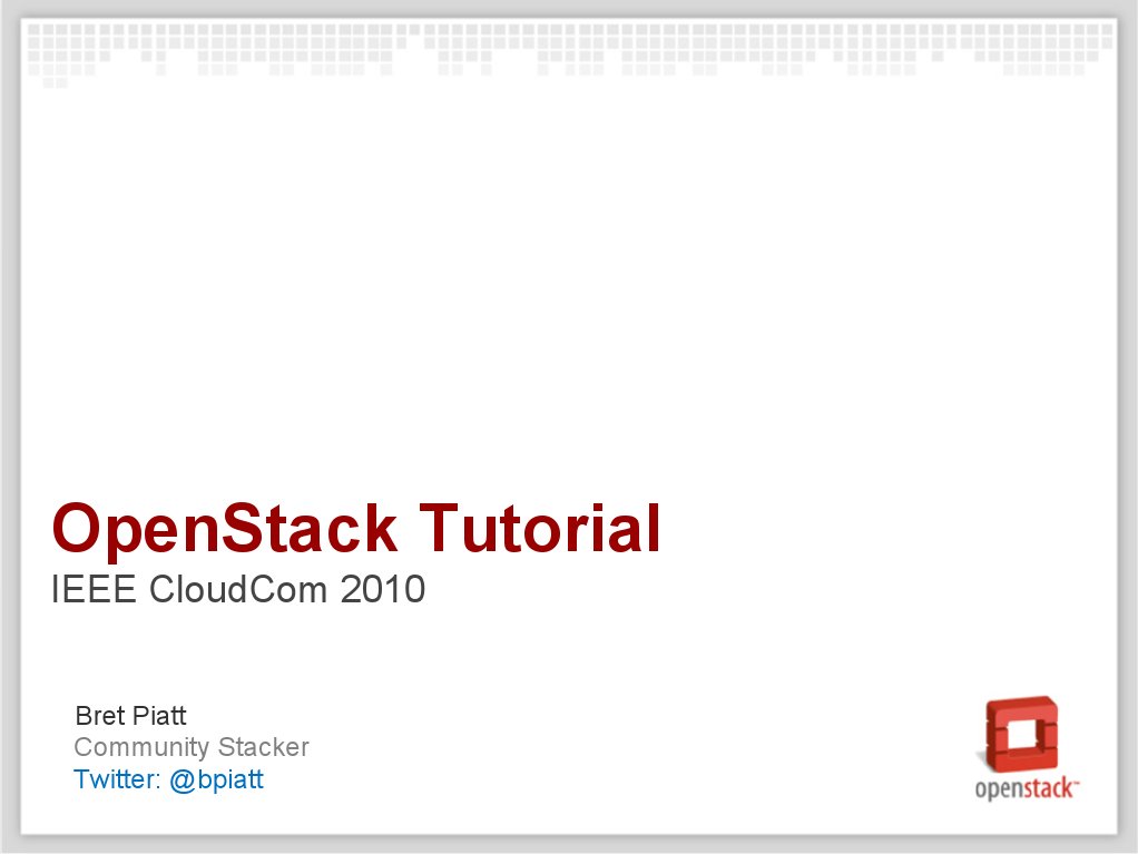 OpenStack: Cloud Computing Platform Tutorial | PDF