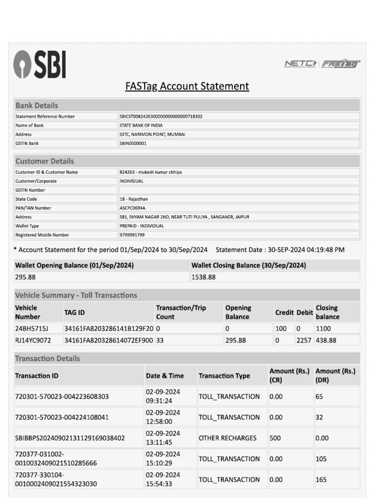 Fastage Statement | PDF