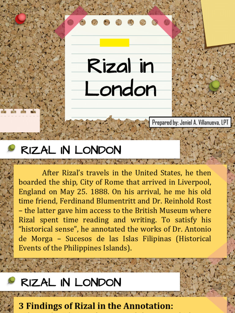 Rizal's Journey and Writings in London | PDF | Philippines