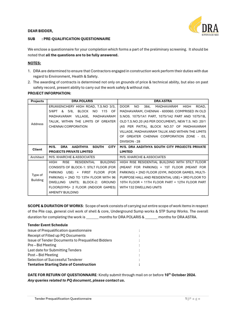 Pre-Qualification Form For Contractors-V3 | PDF | Waste Management ...