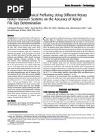 The Effect of Cervical Preflaring Using Different Rotary Nickel-Titanium Systems On The Accuracy of Apical File Size Determination