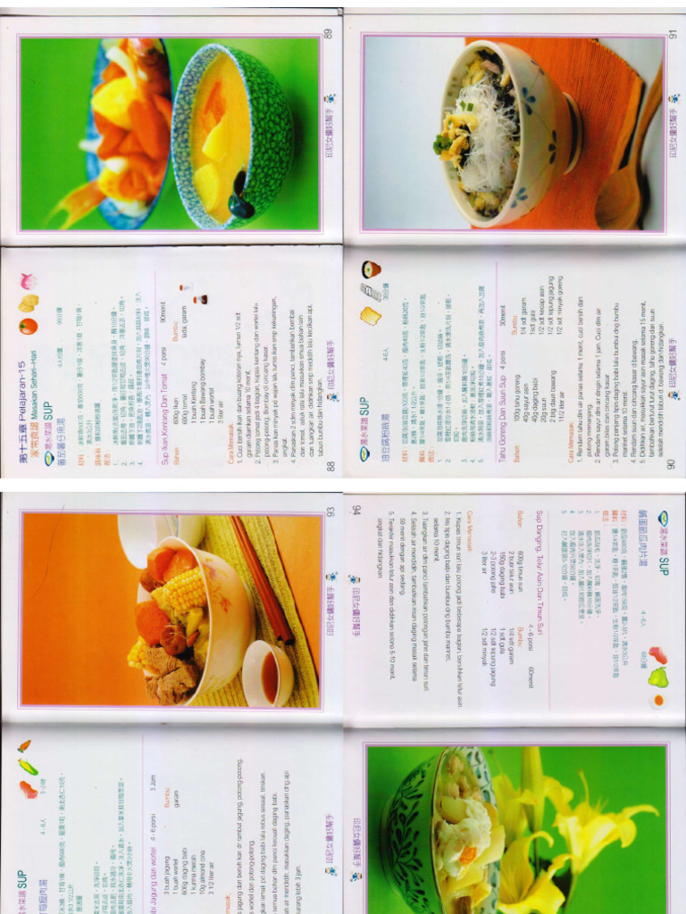 Daftar rekomendasi masakan Indonesia dalam buku masak