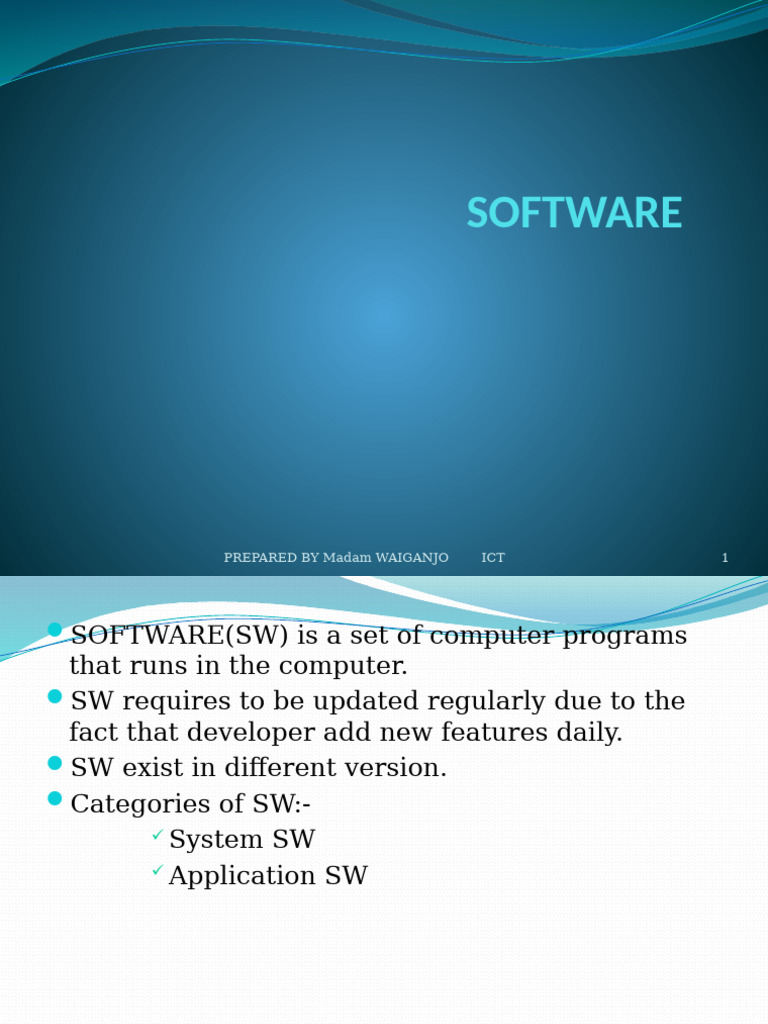 Software For Com 110 | PDF | Operating System | Application Software
