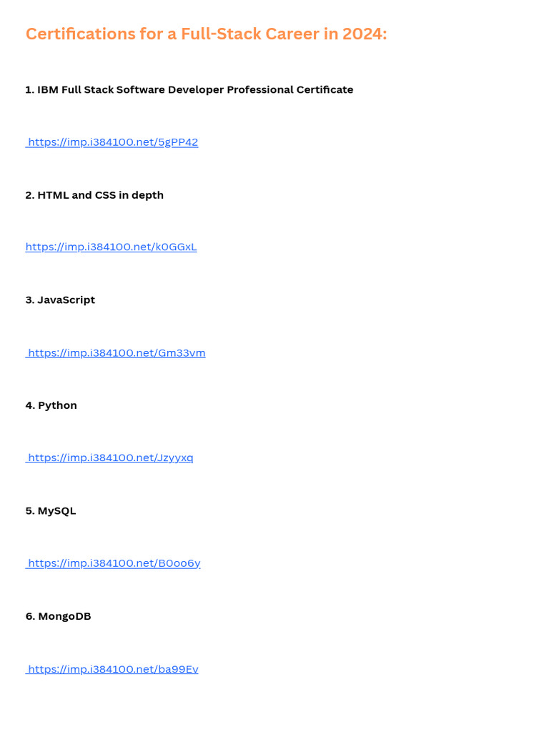 Full Stack Career | PDF