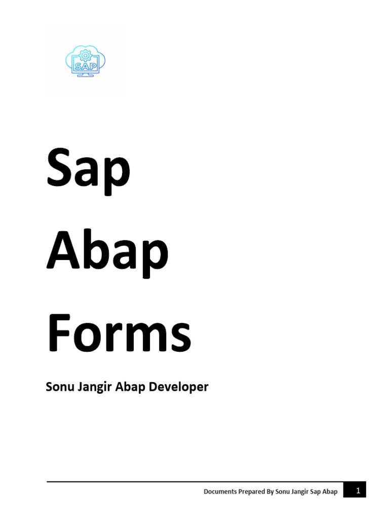 SAP Forms Development Guide | PDF | Parameter (Computer Programming ...