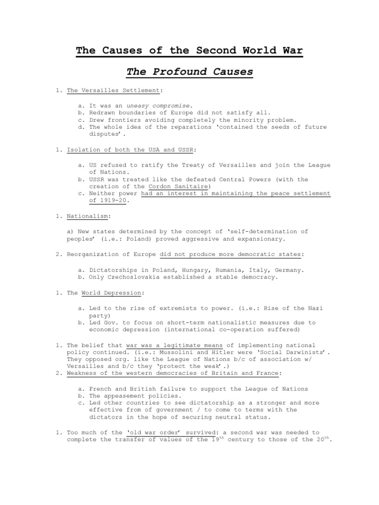 Causes of the Second World War | PDF | Nazi Germany | Kingdom Of Italy