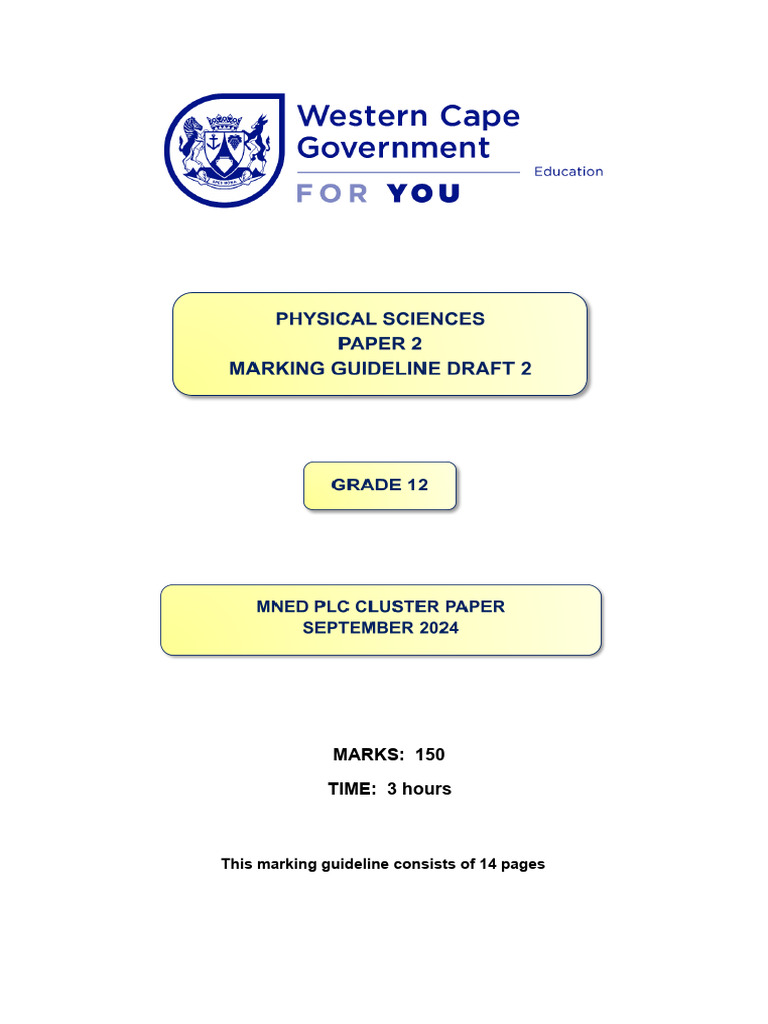 Marking Guidelines for Organic Chemistry | PDF | Concentration ...