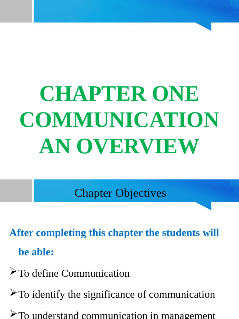 Cha 1 | PDF | Communication | Nonverbal Communication