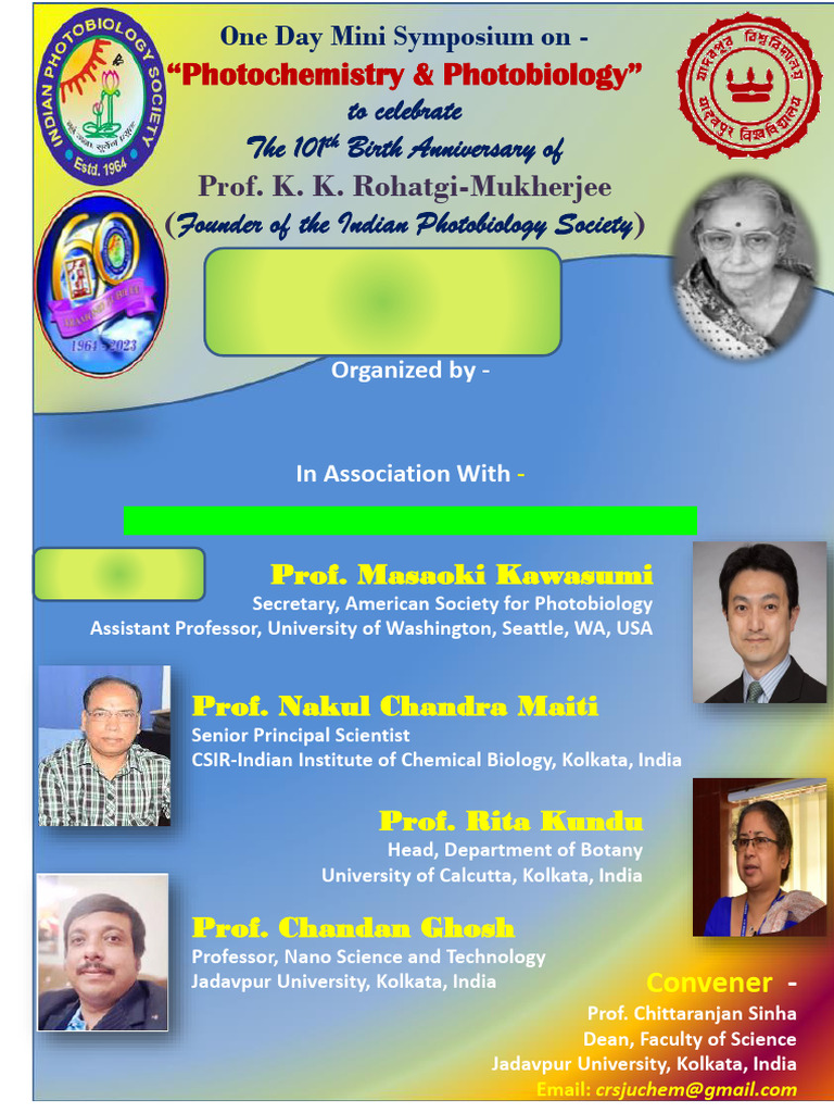 Programme Schedule of Mini-Symposium On 3rd September | PDF | Kolkata ...