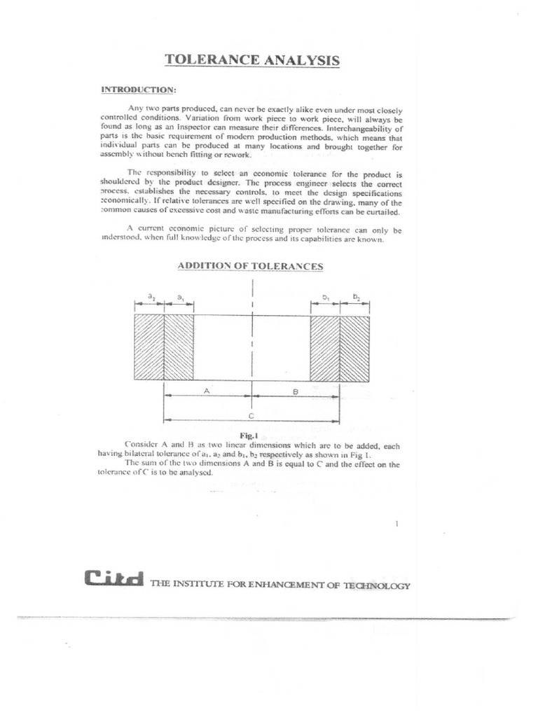 Tolerance Analysis - 24 - 03 - 10 | PDF