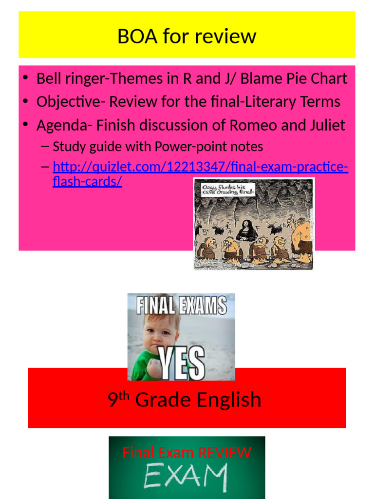 Final Review For 9th Grade English | PDF | Pronoun | Narration