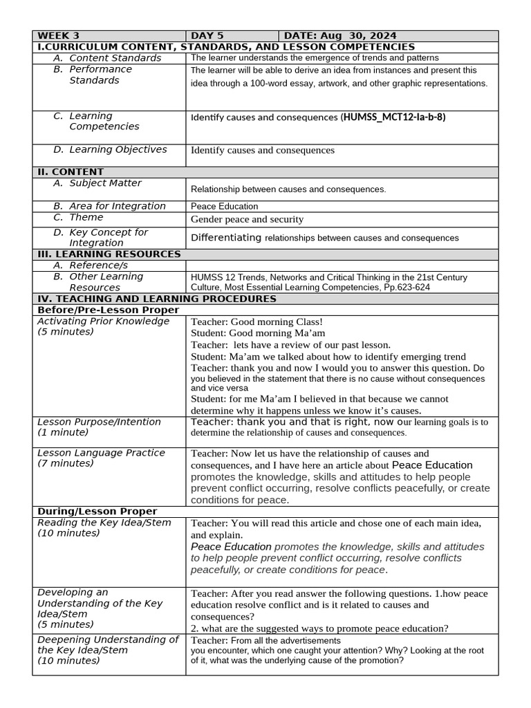 lesson-script_Sample Template | PDF | Learning | Teachers