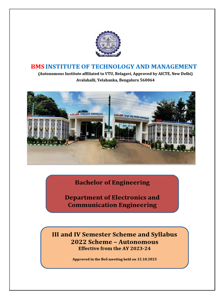ECE 3rd Sem Syllabus 2022 Scheme | PDF | Amplifier | Bipolar Junction ...