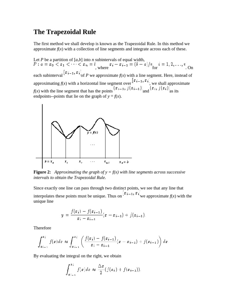 Trapezoidal and Simpson's Rule Overview | PDF | Integral | Function ...