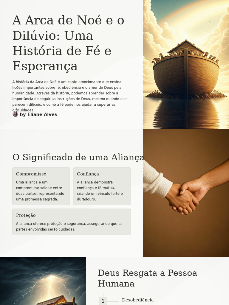 Aliança de Deus com Noé e o Dilúvio | PDF | Mito do Dilúvio | Fé