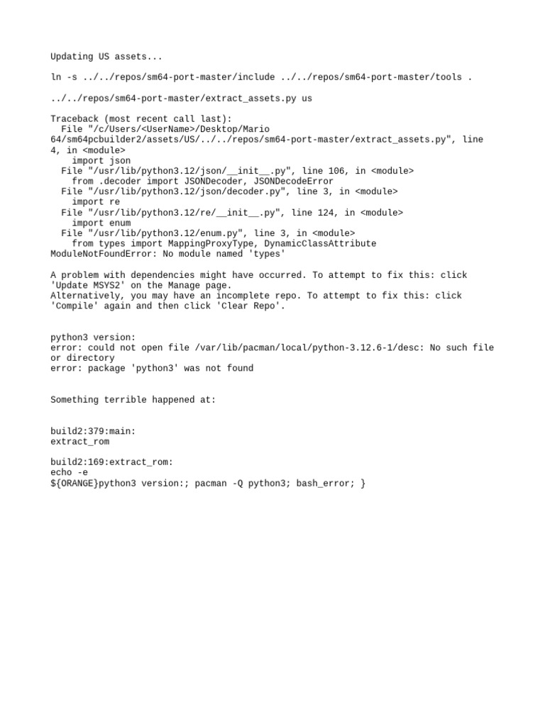Fixing SM64PCBuilder2 Errors | PDF