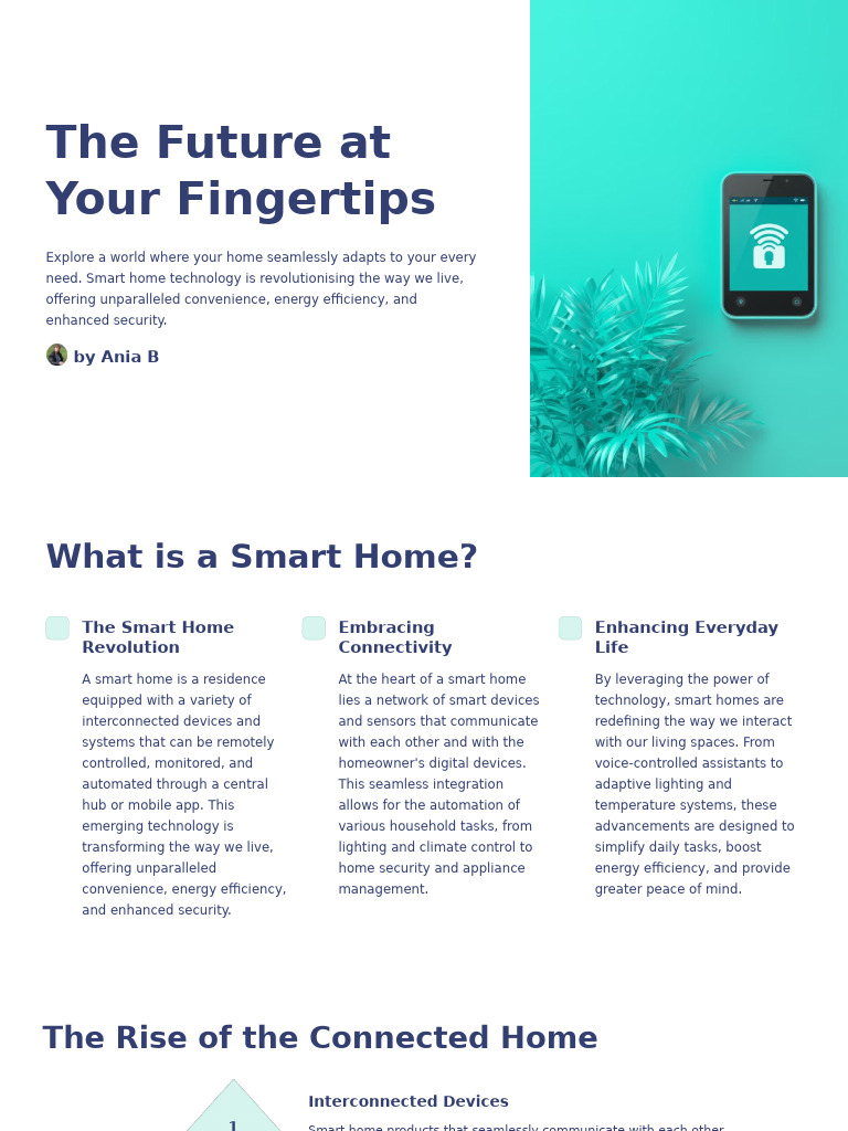 The Future at Your Fingertips | PDF | Home Automation | Automation