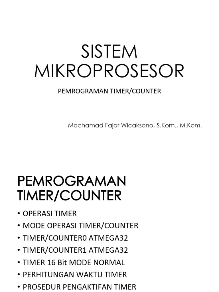 Pemrograman Timer/Counter ATmega32 | PDF