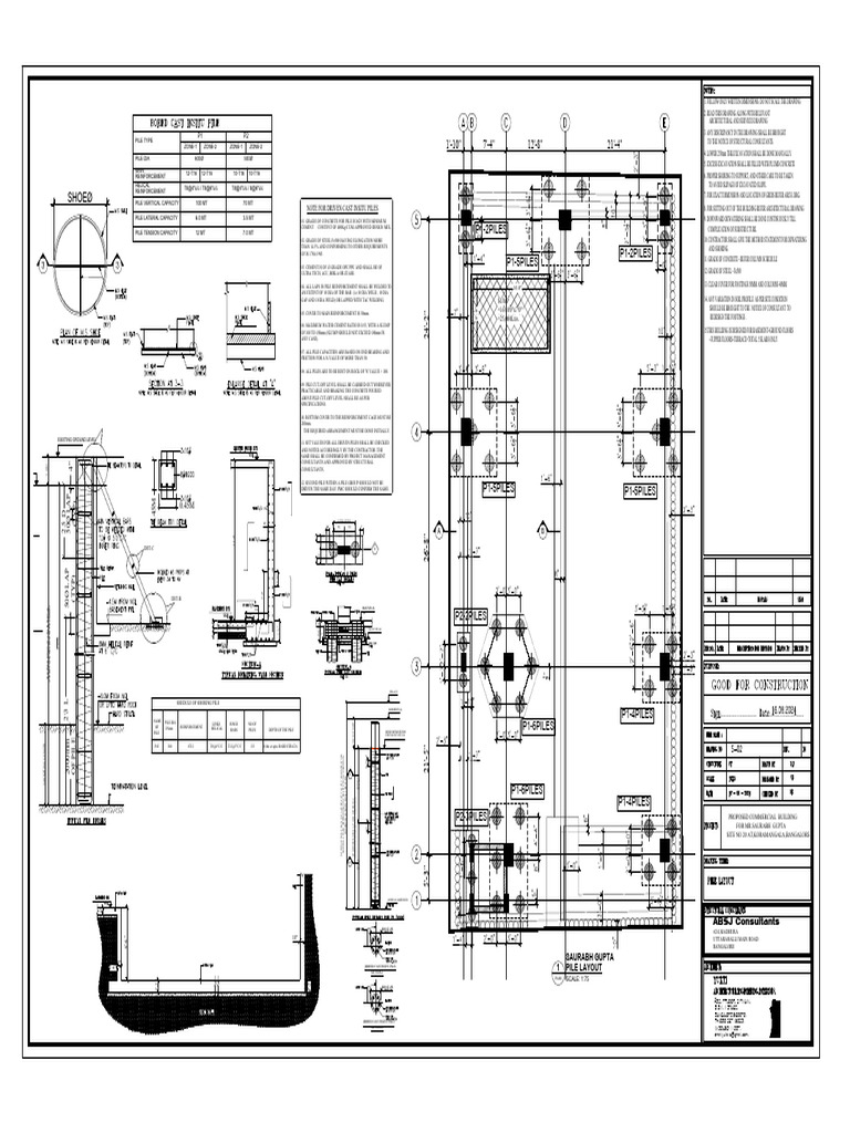 Saurabh Gupta @site No 20 - Pile Layout | PDF | Deep Foundation | Concrete
