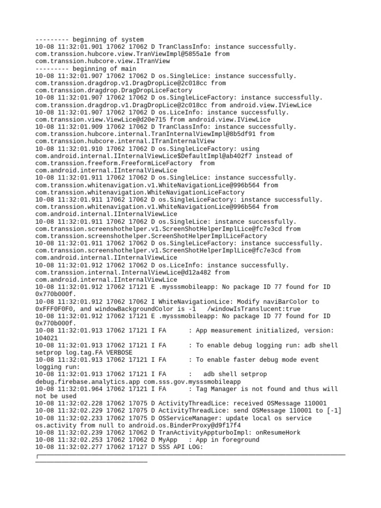Transsion App Instance Logging Details | PDF | Android (Operating ...