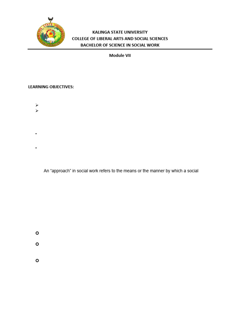Module 7-Generalist Social Work Practice | PDF | Social Work | Stress ...