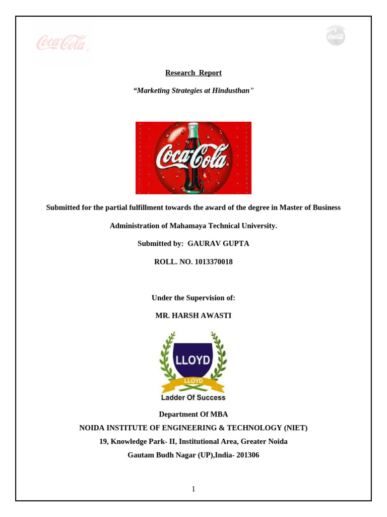 Marketing Strategies of Coca-Cola India | PDF | Coca Cola | The Coca ...