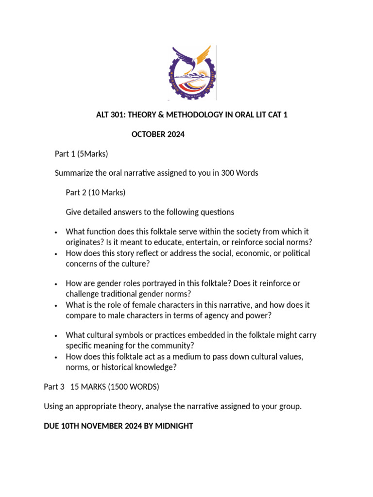 Alt 301 - October 2024 Cat 1 | PDF
