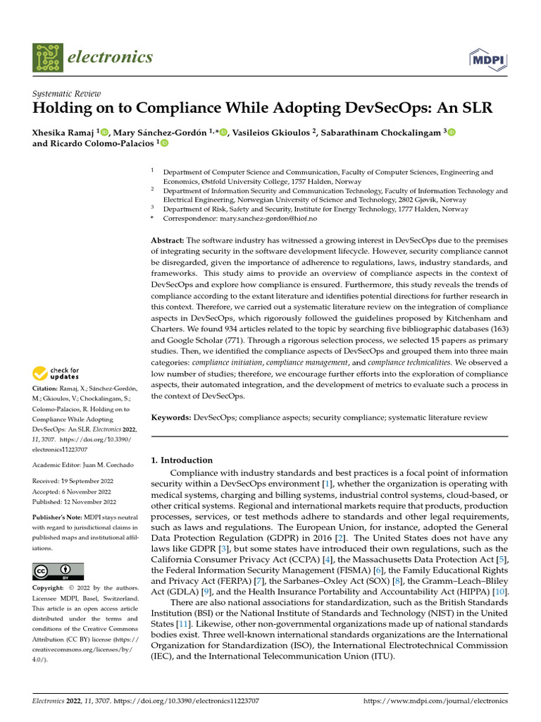 Holding On To Compliance While Adopting DevSecOps | PDF | Regulatory ...