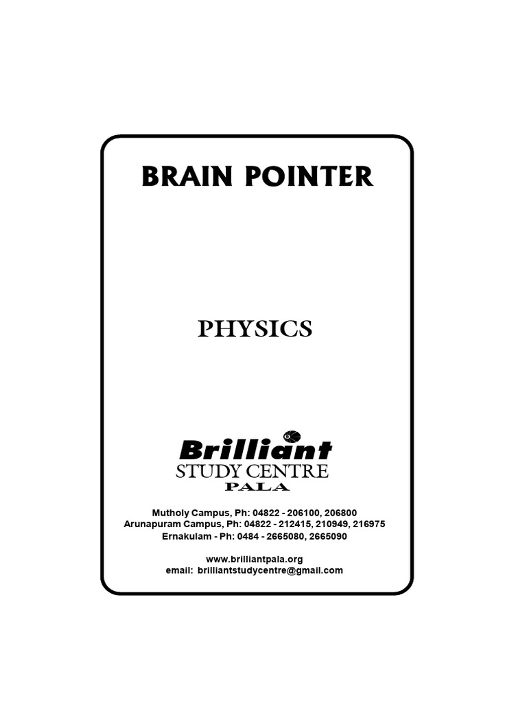 Brain Pointer: Physics Overview | PDF | Rotation Around A Fixed Axis ...