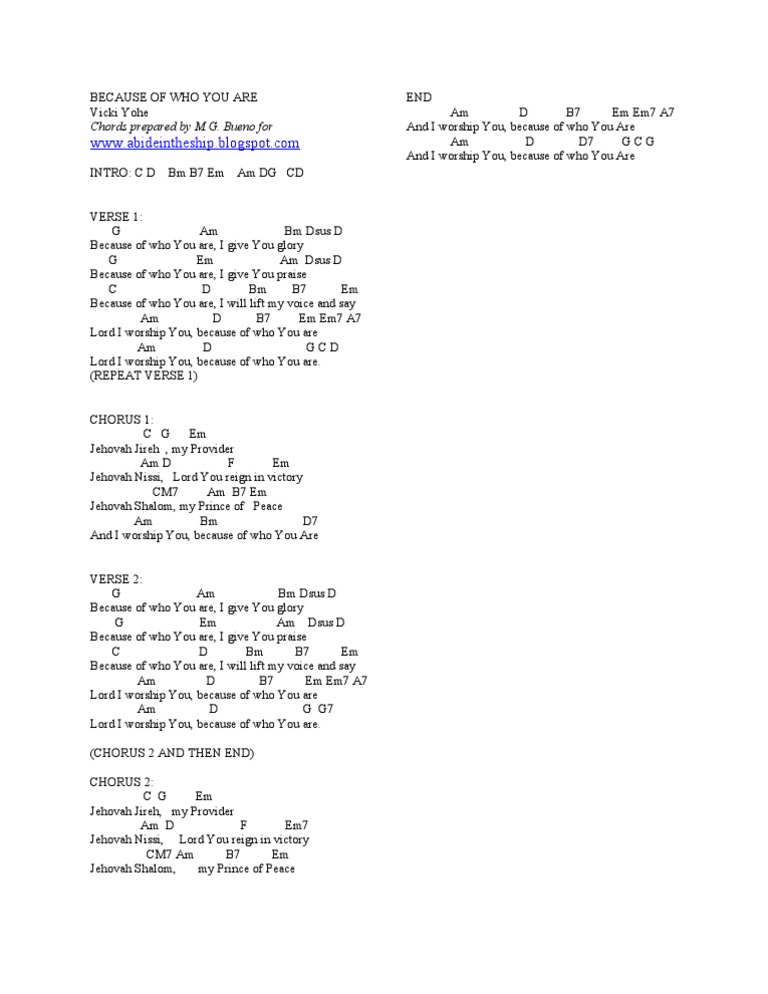 Jireh Chords Pdf