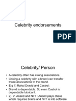 Celebrity Endorsements