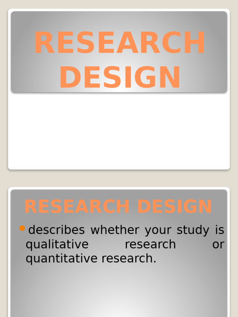 Research Design: Qualitative & Quantitative | PDF | Sampling ...